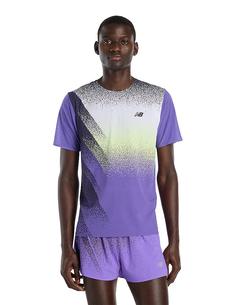 NEW BALANCE Herren Laufshirt Race Day Ultra Light Printed lila | S